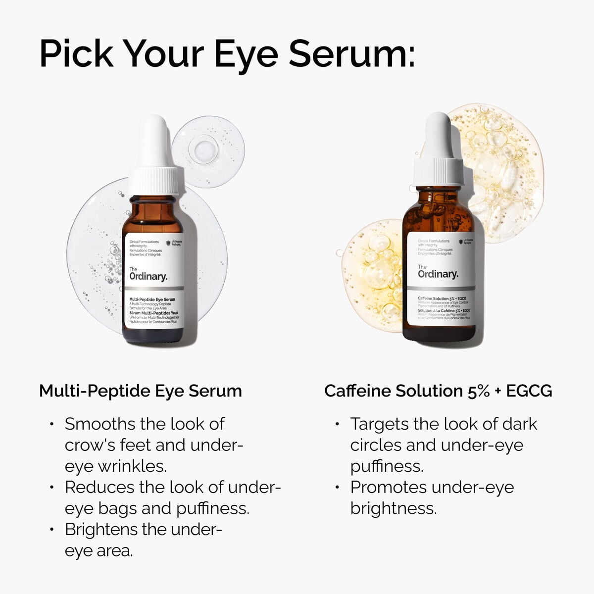 Pick Your Eye Serum for wrinkles, puffiness, and dark circles.